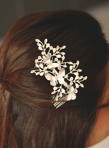 Silver Wing Hair Clip