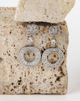 Sparkling Silver Zirconia Stud Earrings