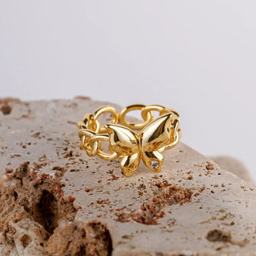 Butterfly Chain Ring Golden