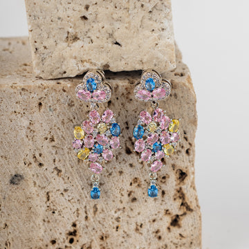 Multi Color Gems Earrings